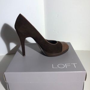 LOFT Brown Suede Pump, Sz 8.5